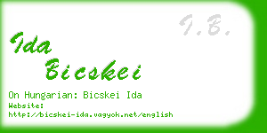 ida bicskei business card